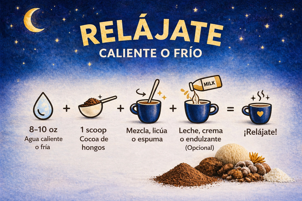 Night Rest – Cocoa de Hongos con Colágeno | Relajación y Descanso